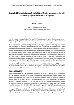 Expected Characteristics of Global Wind Profile