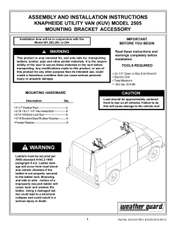 assembly and installation instructions warning