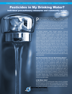 Pesticides in My Drinking Water?