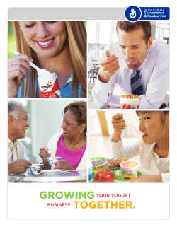 GROWINGYOUR YOGURT BUSINESS TOGETHER.