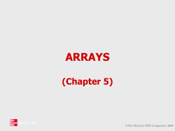 arrays - Bilkent CS.