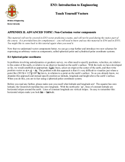 Appendix 2: Spherical and Cylindrical Coordinates