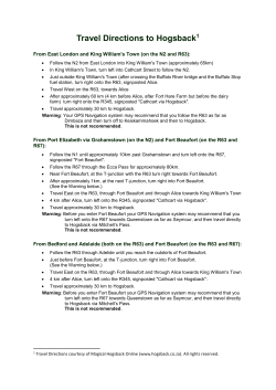 Travel Directions to Hogsback1