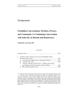 Forbidden Conversations: On Race, Privacy