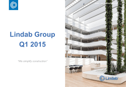 Lindab Group We simplify construction