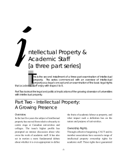 Intellectual property and academic staff (Part 2) (February 2004)
