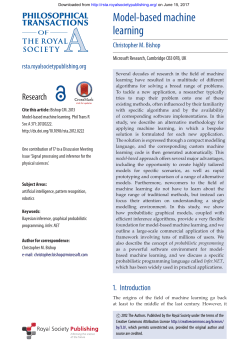 Model-based machine learning