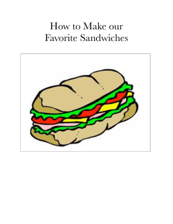 How to Make our Favorite Sandwiches