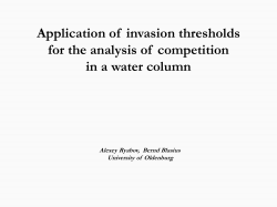 Phytoplankton competition in a weakly mixed water column