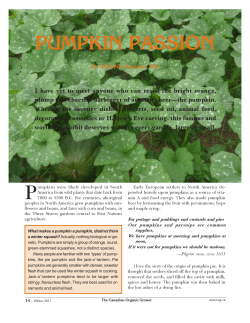 pumpkin passion - Canadian Organic Growers