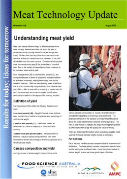 Meat Technology Update - Meat Industry Services