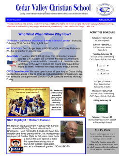 Senior Class Spotlight - Cedar Valley Christian School