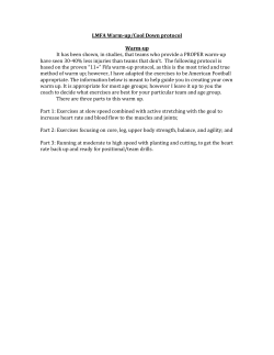 LMFA Warm-up/Cool Down protocol Warm