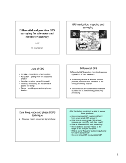 Differential and precision GPS surveying for sub