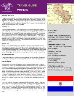 Paraguay Travel Briefing document