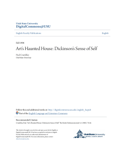 Art`s Haunted House: Dickinson`s Sense of Self