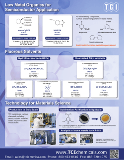 Fluorous Solvents Low Metal Organics for