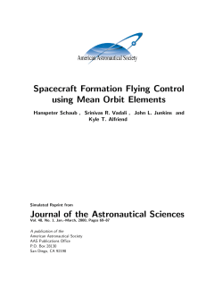 Spacecraft Formation Flying Control using Mean Orbit