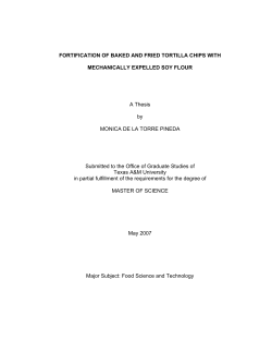 FORTIFICATION OF BAKED AND FRIED TORTILLA CHIPS WITH