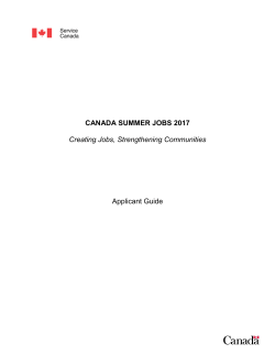 canada summer jobs - 2012