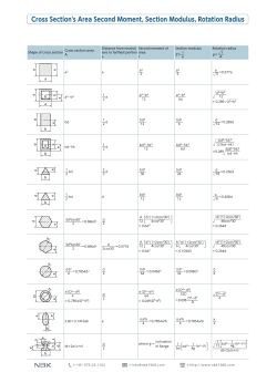 Cross Section`s Area Second Moment, Section Modulus, Rotation