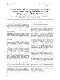 Maternal Plasma RNA Sequencing for Genome
