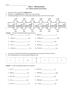 Class Worksheet