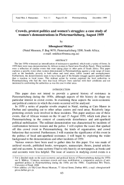 Crowds, protest politics and women`s struggles: a case study of