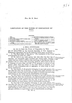 limitation of the power of disposition by will.-34-1