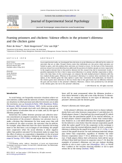 Framing prisoners and chickens: Valence effects in