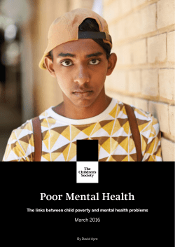 Poor Mental Health - The Children`s Society