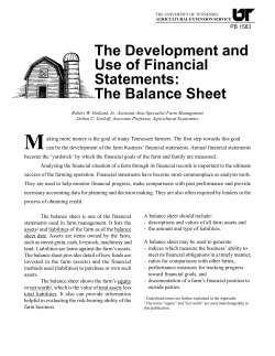The Development and Use of Financial Statements