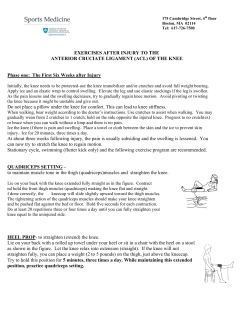 EXERCISES AFTER INJURY TO THE ANTERIOR CRUCIATE