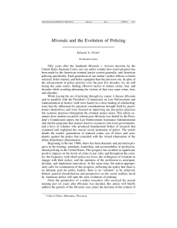 Miranda and the Evolution of Policing