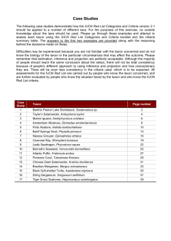 Case Studies_Aquatic general_062007_ANSWERS