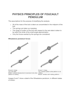 PHYSICS PRINCIPLES OF FOUCAULT PENDULUM