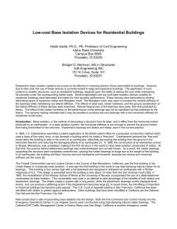 Low-cost Base Isolation Devices for Residential Buildings