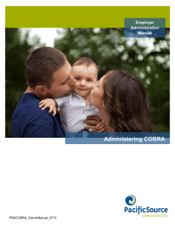 COBRA Employer Administration Manual