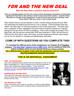 FDR AND THE NEW DEAL - american history rules!