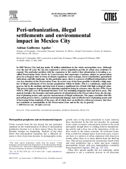 Peri-urbanization, illegal settlements and environmental impact in