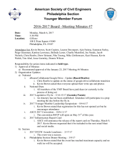 March 06, 2017 - ASCE Philadelphia YMF