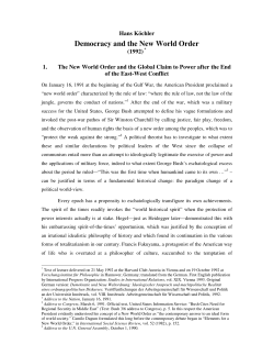 Democracy and the New World Order