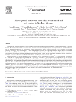 Above-ground earthworm casts affect water runoff and soil erosion
