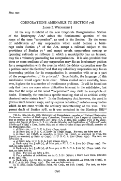 Corporations Amenable to Section 77B