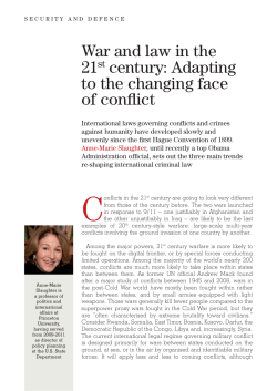 Adapting to the changing face of conflict