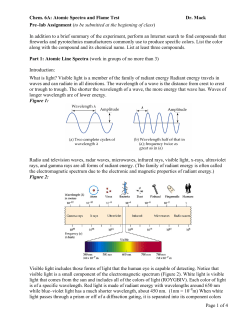 Chem. 6A: Atomic Spectra and Flame Test Dr. Mack Page 1 of 4 Pre