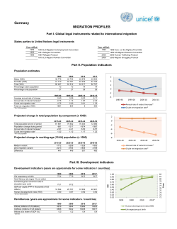 Germany MIGRATION PROFILES - United Nations Department of
