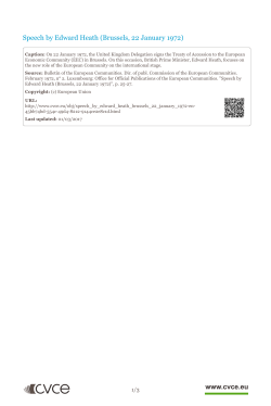 Speech by Edward Heath (Brussels, 22 January 1972)