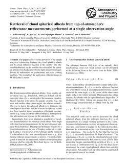 Retrieval of cloud spherical albedo from top-of