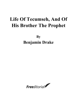 Life Of Tecumseh, And Of His Brother The Prophet